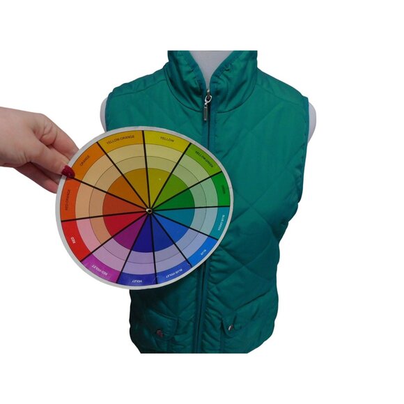 SALE New Directions Womens Green Quilted Puffer Vest S Pockets Zip Front - Picture 6 of 10